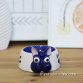 Logo personnalisable Anti Slip Ceramic Pet Dog Dog Bowl